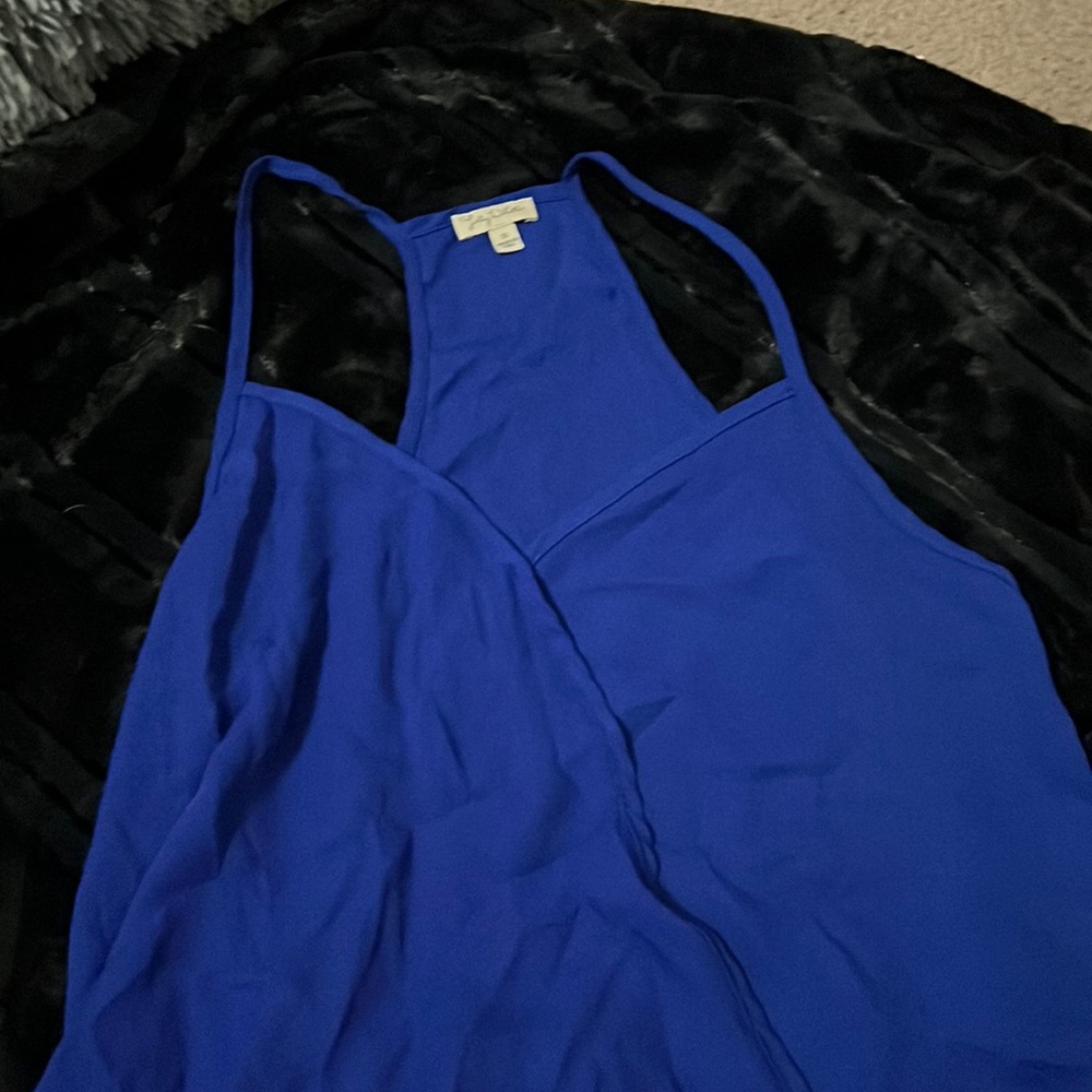 Womens S Chiffron Blue tank top